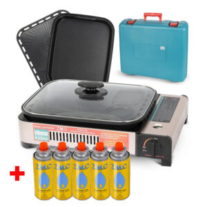 ZMC 2-in-1 Gaskocher & Gasgrill, 2,1 kW - Komplett-Set!!