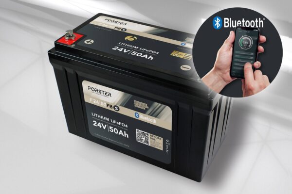 FORSTER 25,6V Lithium 50Ah LiFePO4 Premium Batterie | 200A-BMS-2.0 | 1280Wh | IP67