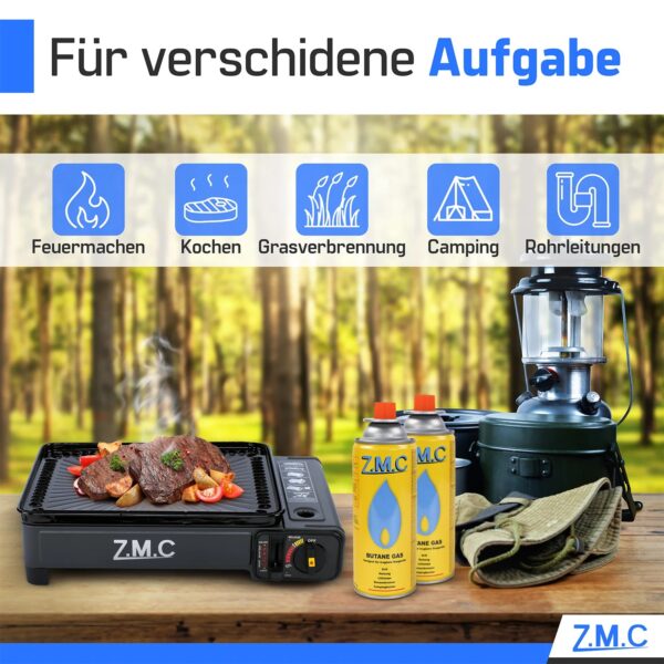 Gaskartuschen 227g, Typ MSF-1a mit Bajonett-Anschluss – Bild 2