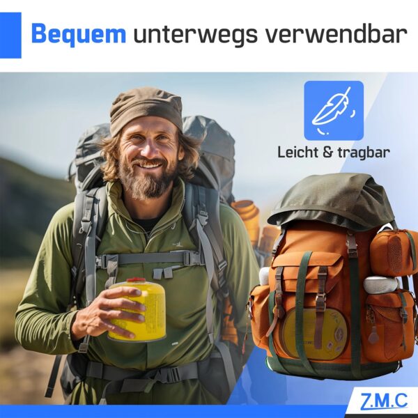ZMC Propan Butan Gaskartuschen 300g – Schraubkartusche mit Ventil, 600 ml, Eurogewinde 7/16", Sicherheitsverschluss – Bild 7