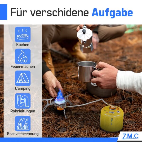 ZMC Propan Butan Gaskartuschen 300g – Schraubkartusche mit Ventil, 600 ml, Eurogewinde 7/16", Sicherheitsverschluss – Bild 10
