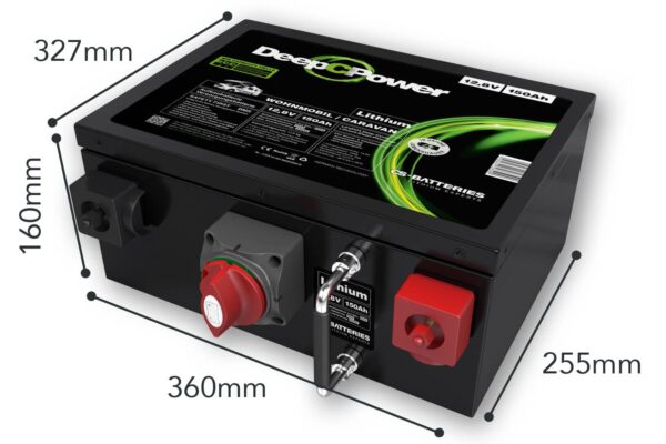 CS-Batteries 150Ah | 12,8V | 1920Wh | Lithium LiFePO4 Caravan Batterie | zusätzlicher 300A Bluetooth-Mess-Shunt - Untersitzbatterie – Bild 3