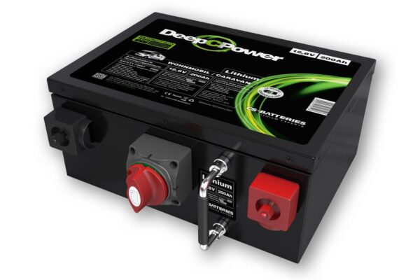 CS-Batteries 200Ah | 12,8V | 2560Wh | Lithium LiFePO4 Caravan Batterie | integriertes BMS - Untersitzbatterie