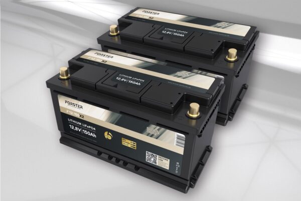 FORSTER 12,8V Lithium 300Ah LiFePO4 Premium Batterie | 400A-BMS-2.0 | 3840Wh | IP67