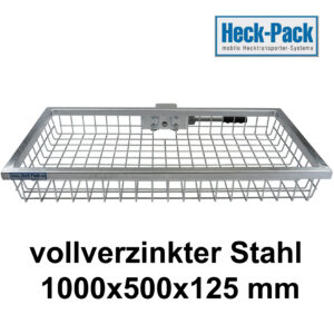 HECK-PACK Hecktransporter DELUXE 1000X500X125 mm - vollverzinkter Stahl