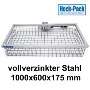HECK-PACK Hecktransporter DELUXE 1000X600X175 mm - vollverzinkter Stahl