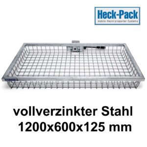 HECK-PACK Hecktransporter DELUXE XXL 1200X600X125 mm - vollverzinkter Stahl