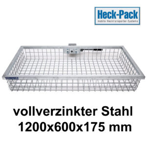 HECK-PACK Hecktransporter DELUXE 1200X600X175 mm - vollverzinkter Stahl